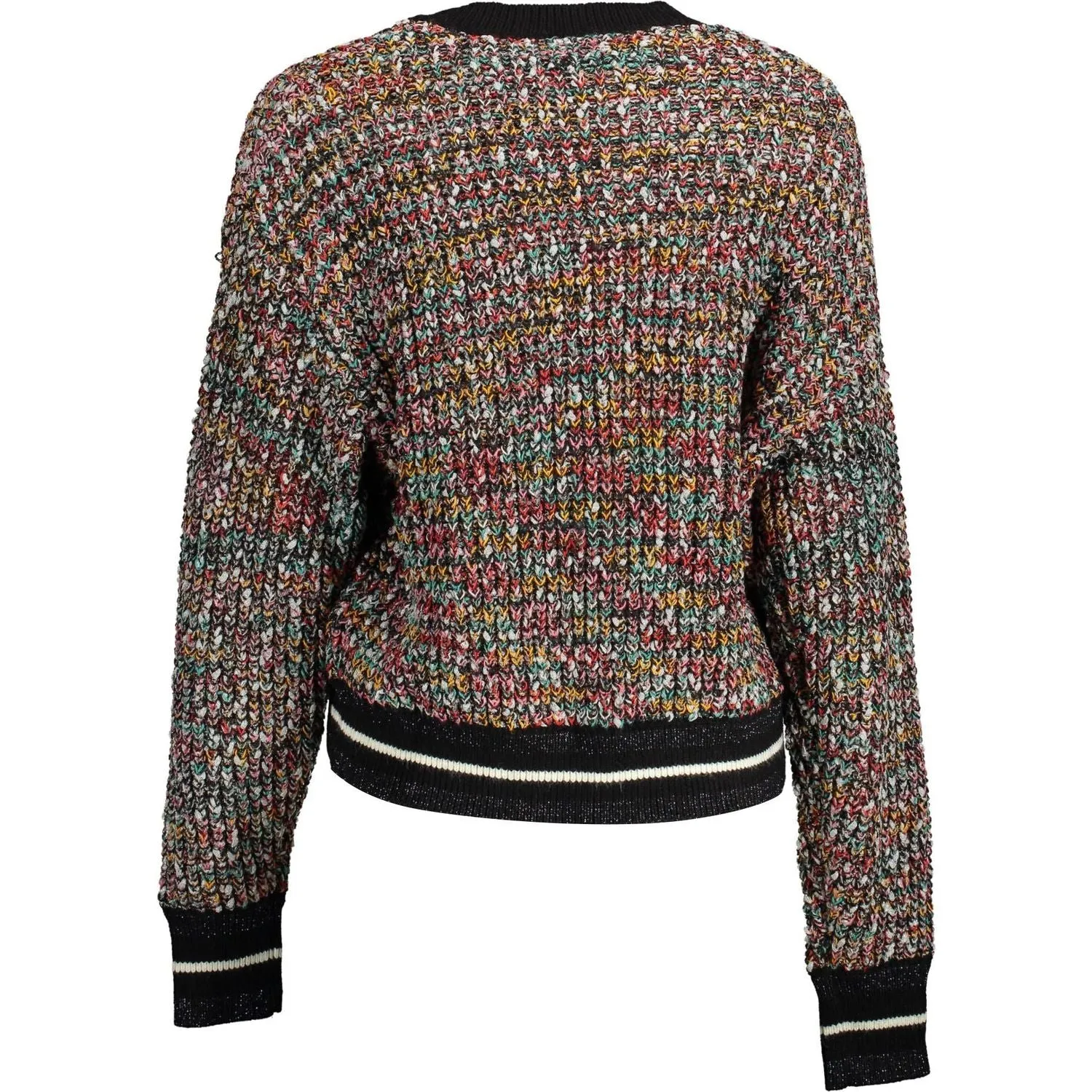 Desigual Enigmatic Black Sweater with Contrasting Details