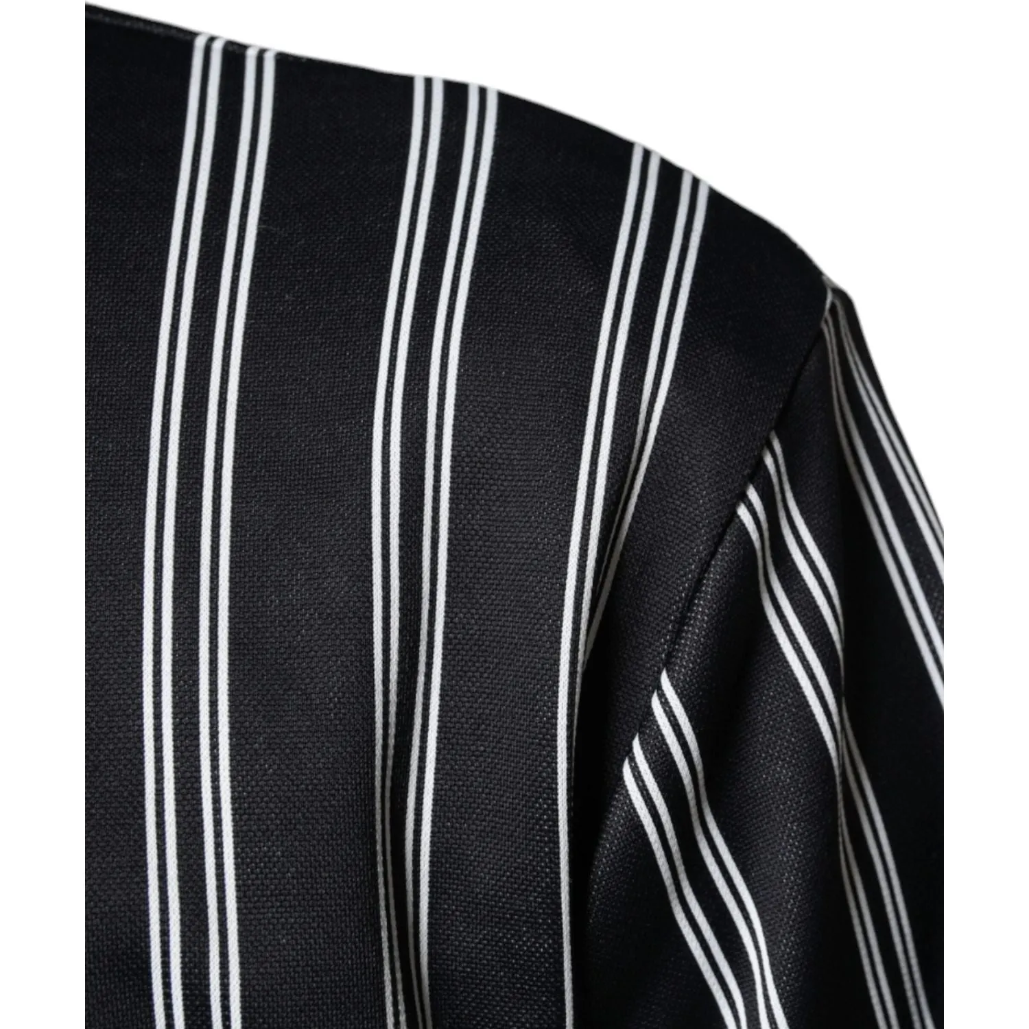 Dolce & Gabbana Black White Stripes Full Zip DNA Milano Men Sweater