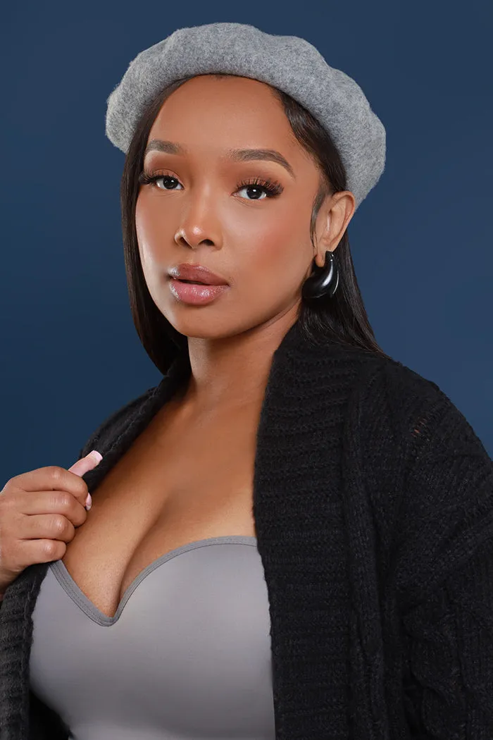 Don't Worry Darling Wool Beret - Grey