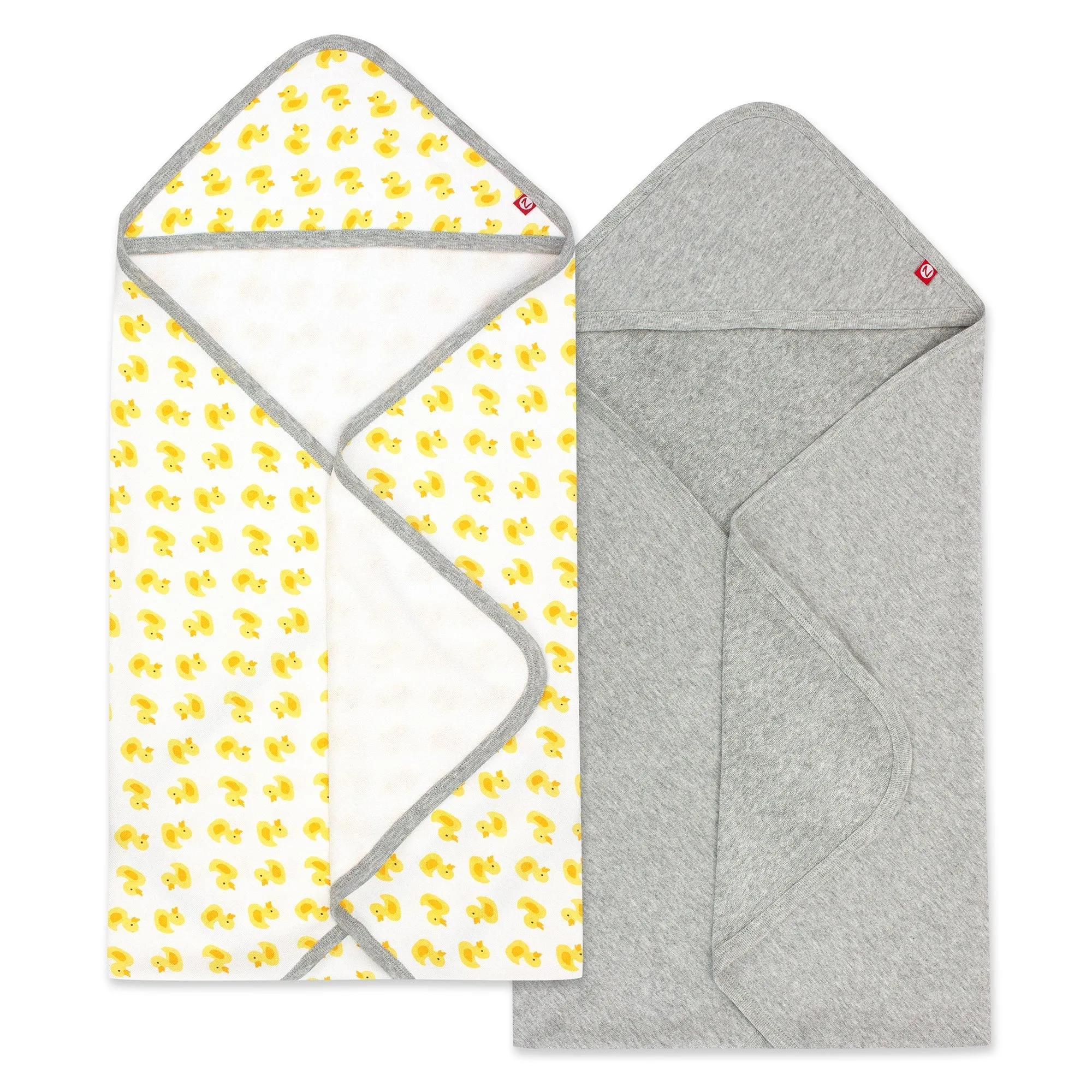 Ducks Organic Cotton Knit Terry Hooded Towel 2 Pack