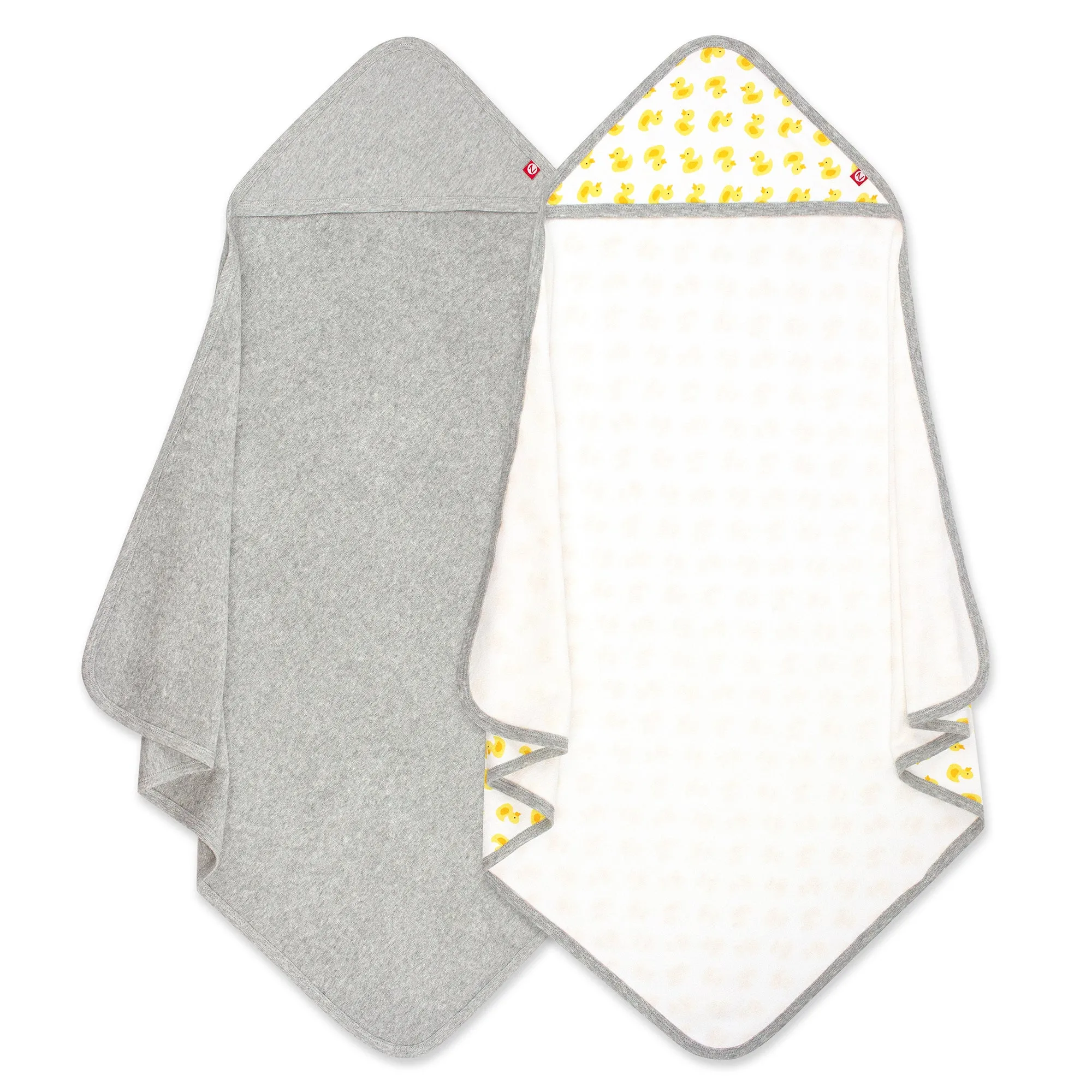 Ducks Organic Cotton Knit Terry Hooded Towel 2 Pack