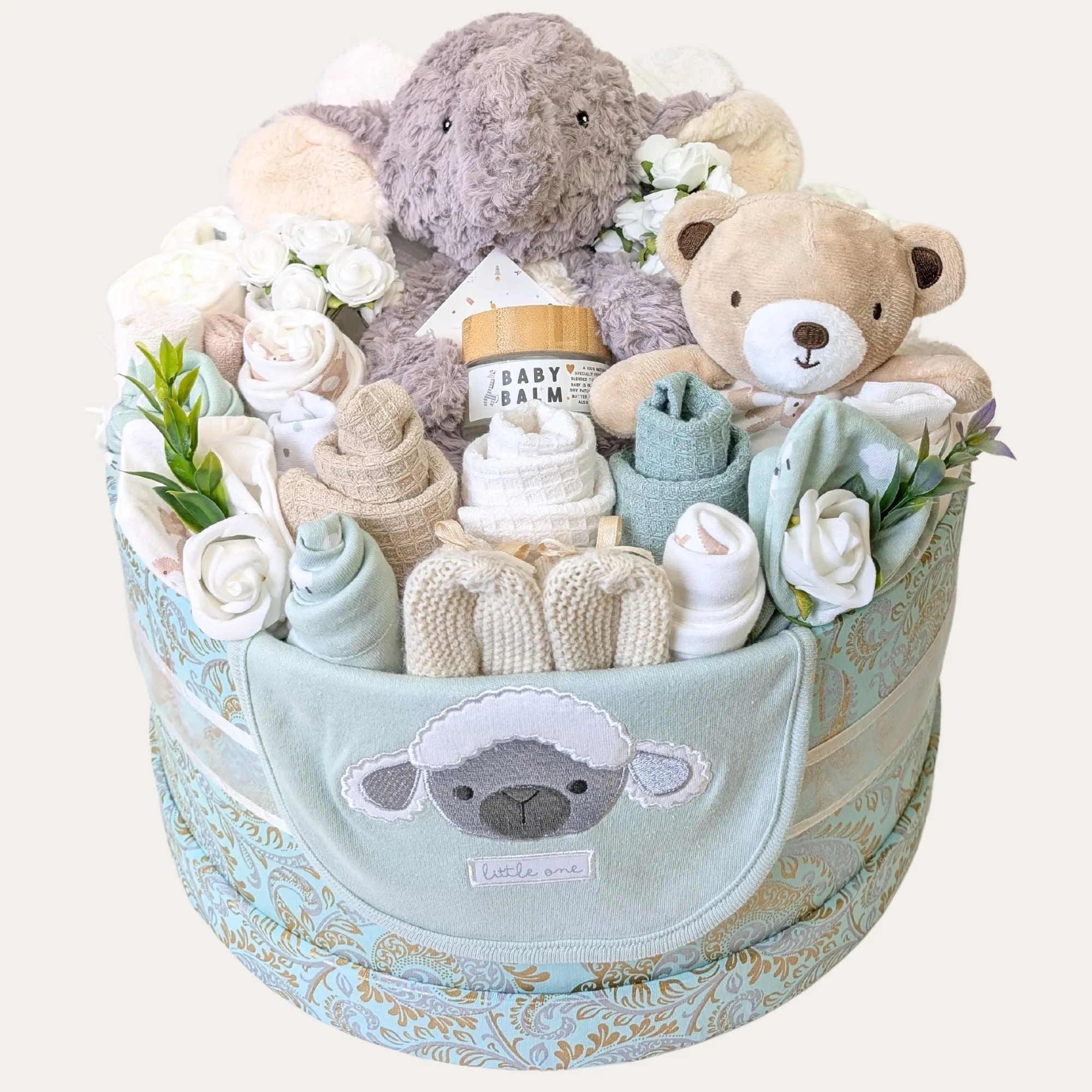 Enchanted Elephant Luxury Baby Gifts Box Flower Bouquet