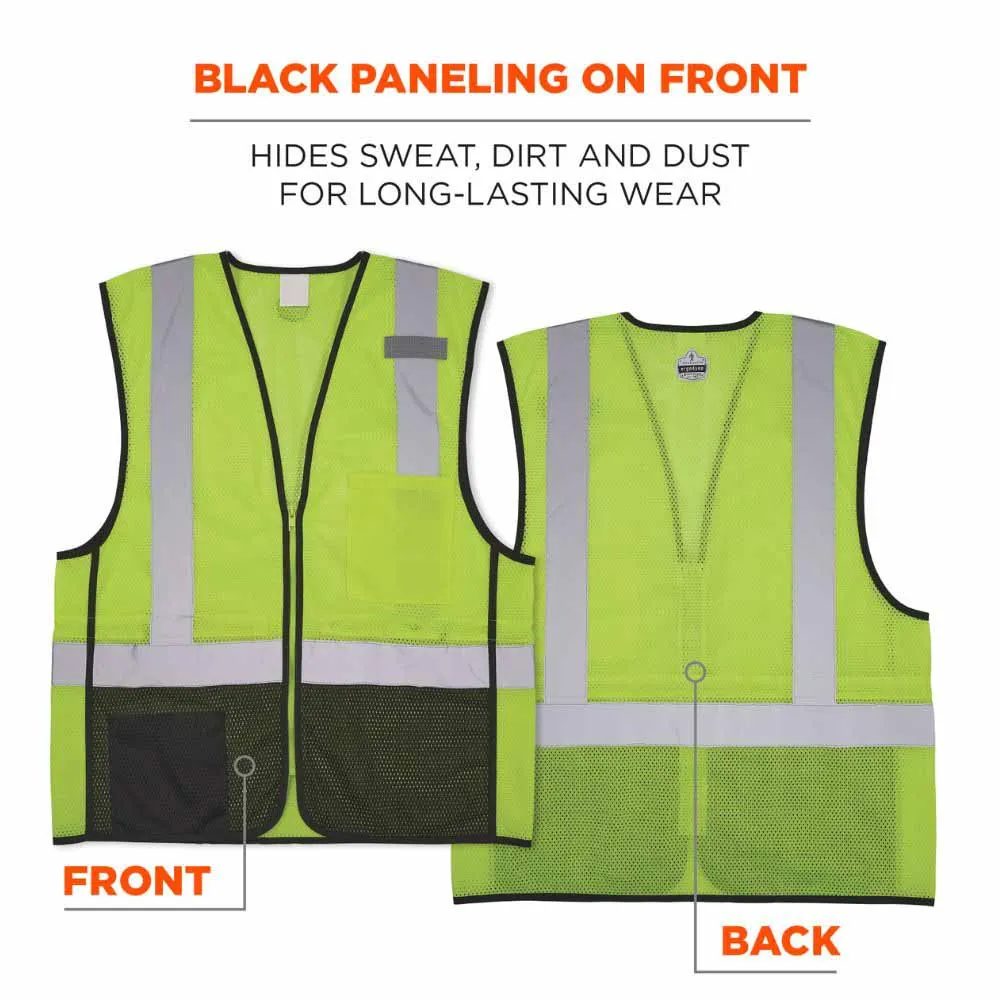 Ergodyne 23017 8210ZBK 2XL/3XL Lime Hi Vis Safety Vest