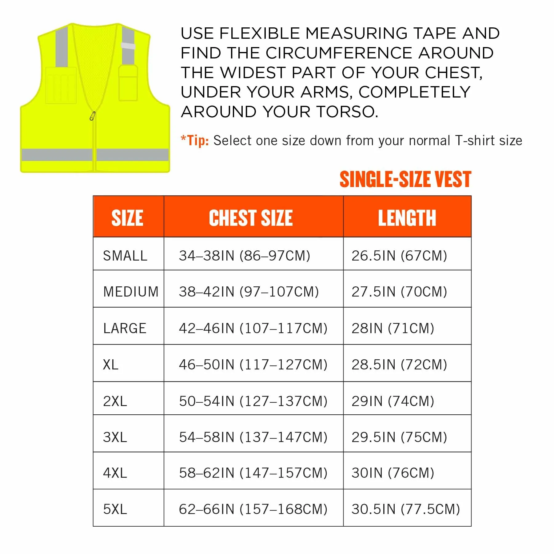 Ergodyne 24503 8249Z-S M Lime Class 2 Economy Surveyors Vest - Single Size