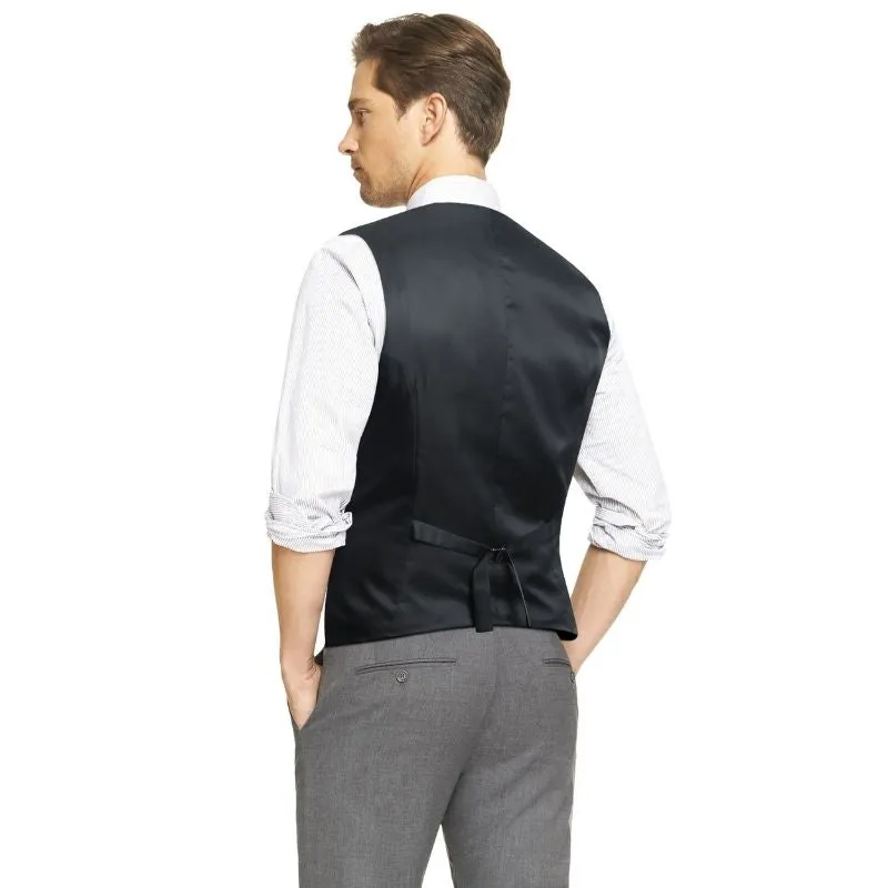 Formal Suit Vest - A-GREY-SMOOTH BACK