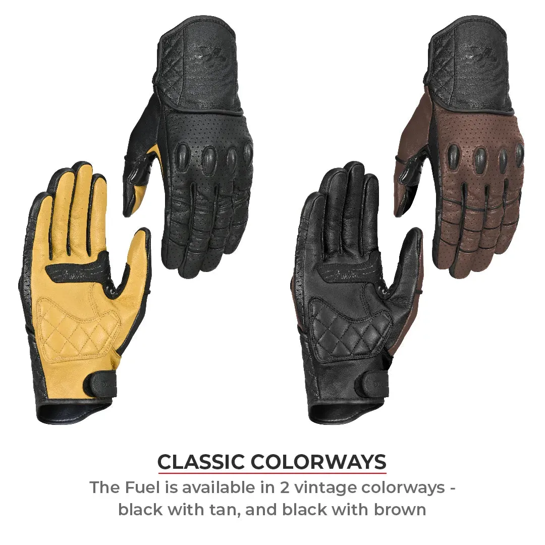 FUEL - RETRO CLASSIC LEATHER MOTORCYCLE GLOVES