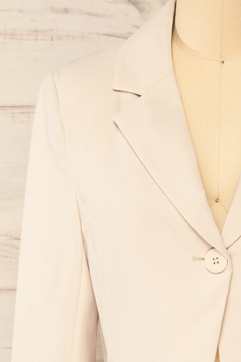 Gaborone Beige | Cropped Blazer