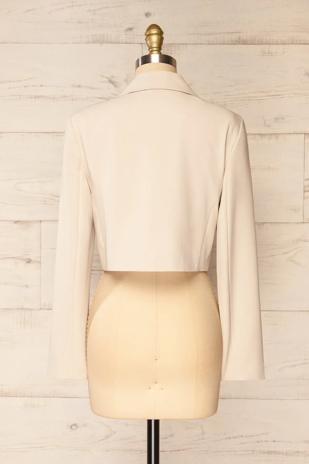 Gaborone Beige | Cropped Blazer