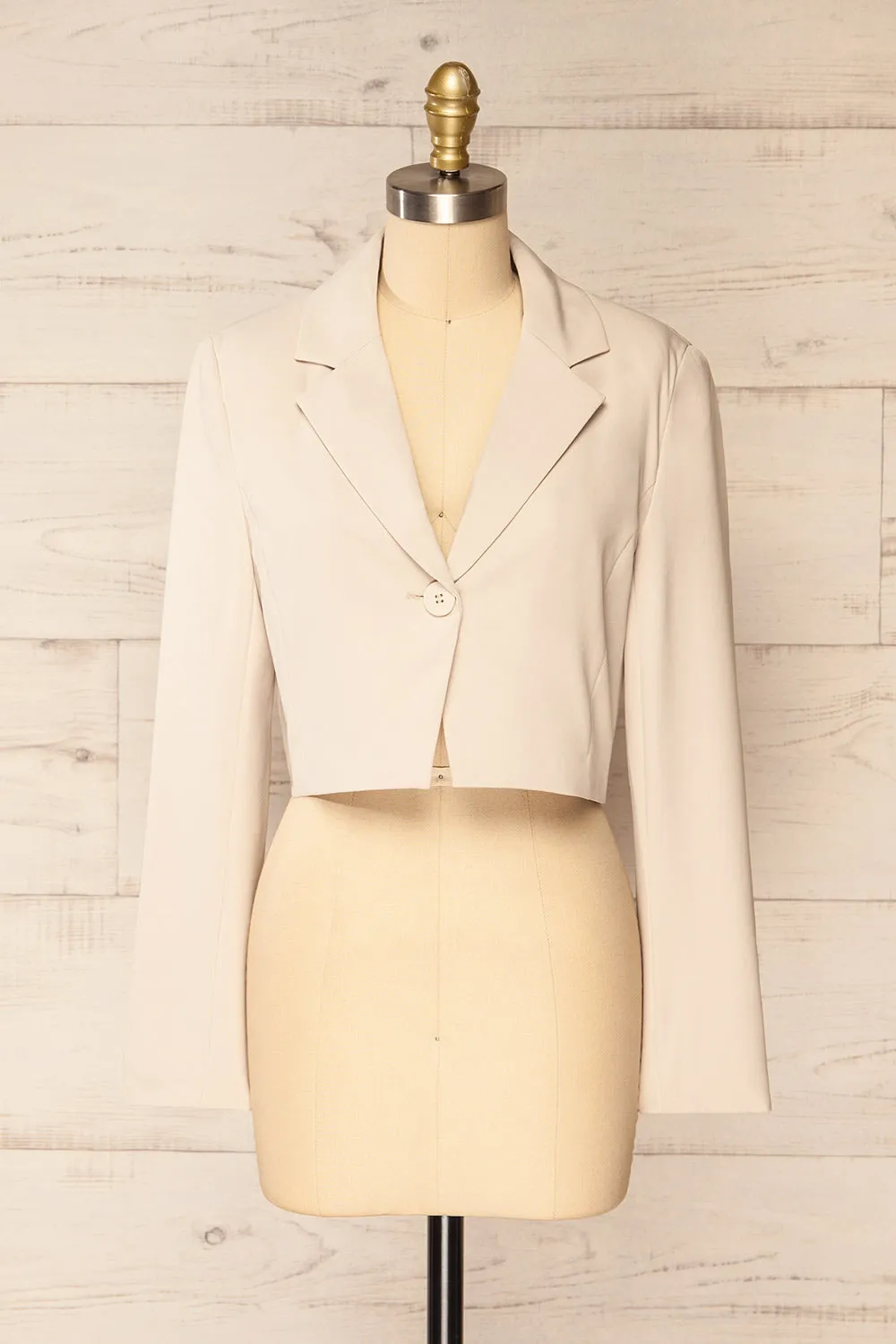 Gaborone Beige | Cropped Blazer