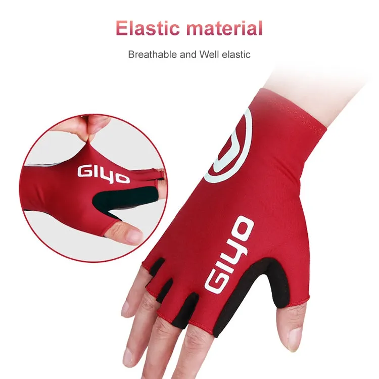 GIYO Outdoor Half-Finger Gloves Mountain Road Bike Cycling Gloves, Size: XL(Red)