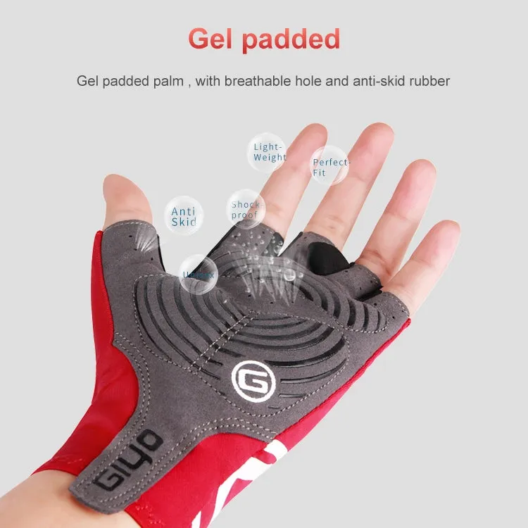 GIYO Outdoor Half-Finger Gloves Mountain Road Bike Cycling Gloves, Size: XL(Red)