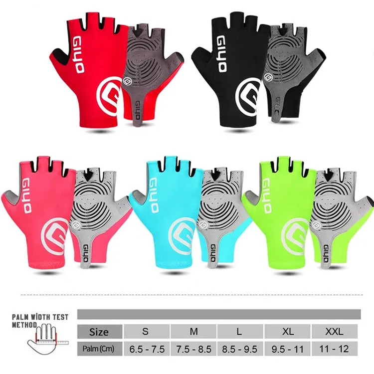 GIYO Outdoor Half-Finger Gloves Mountain Road Bike Cycling Gloves, Size: XL(Red)