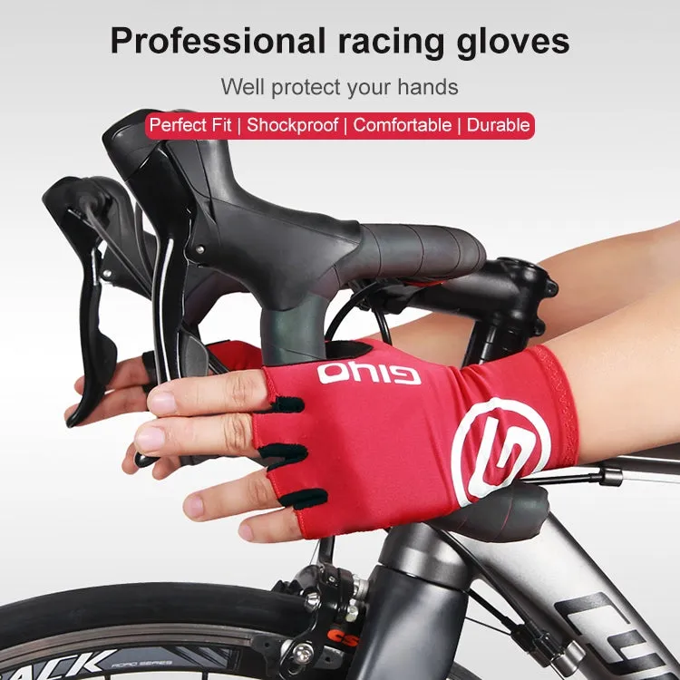 GIYO Outdoor Half-Finger Gloves Mountain Road Bike Cycling Gloves, Size: XL(Red)