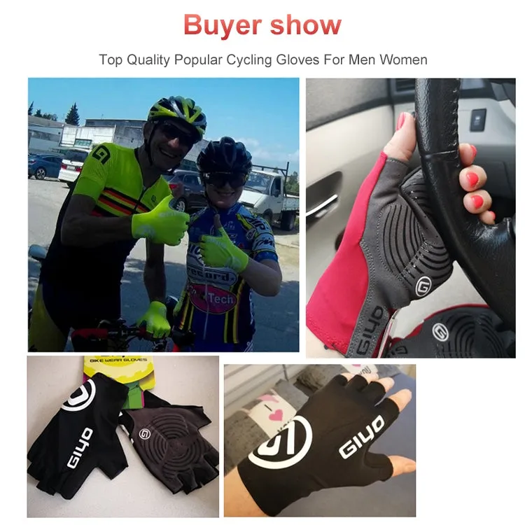 GIYO Outdoor Half-Finger Gloves Mountain Road Bike Cycling Gloves, Size: XL(Red)