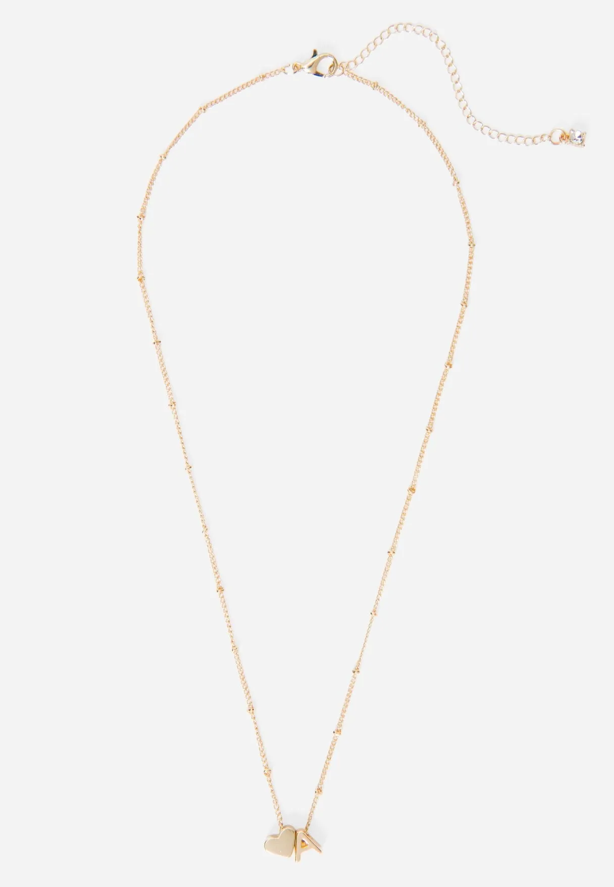 Goldtone Initial Pendant Necklace