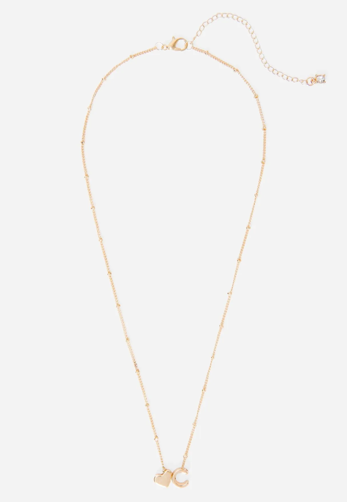 Goldtone Initial Pendant Necklace