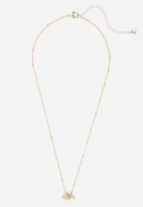 Goldtone Initial Pendant Necklace