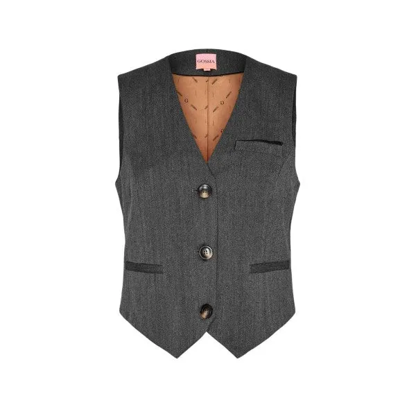 Gossia MaraGo Herringbone Vest Black/Grey G1362