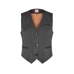 Gossia MaraGo Herringbone Vest Black/Grey G1362