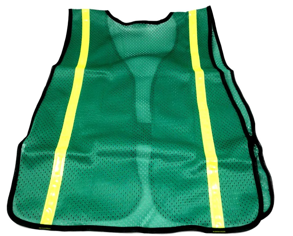 Green Safety Vest with 3/4" Reflective Striping