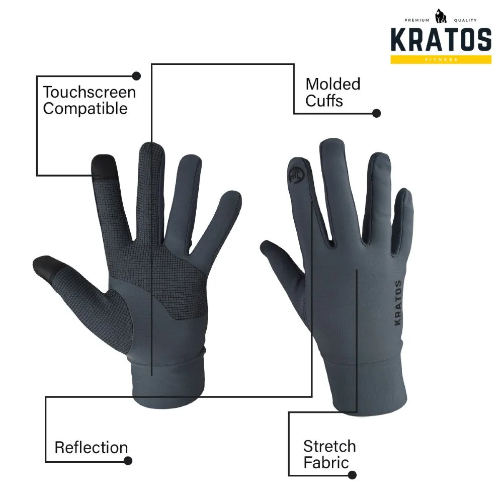 Grey Running Gloves - Unmatched Performance and Comfort