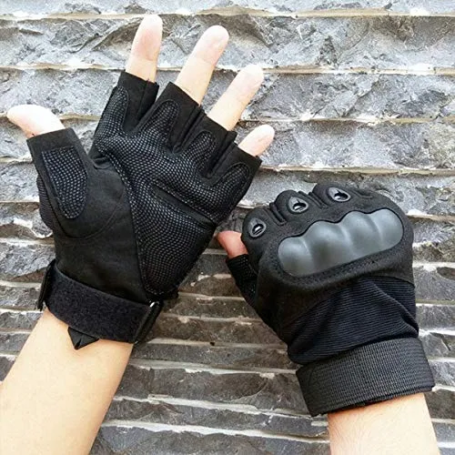 Half Finger Glove Multi Sports Non-Slip (Freesize | Black)