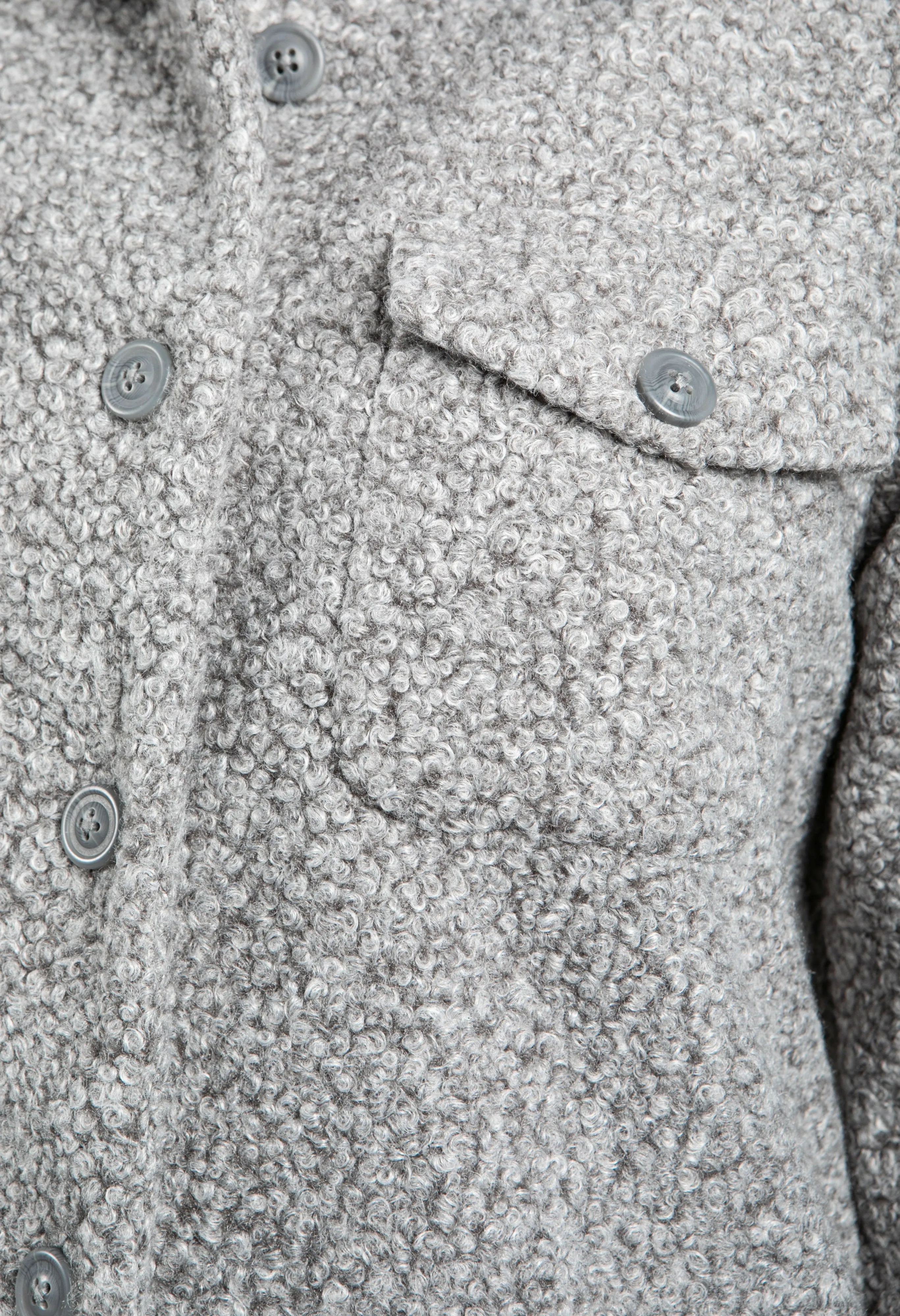 Halore Teddy Coat in Easy Grey