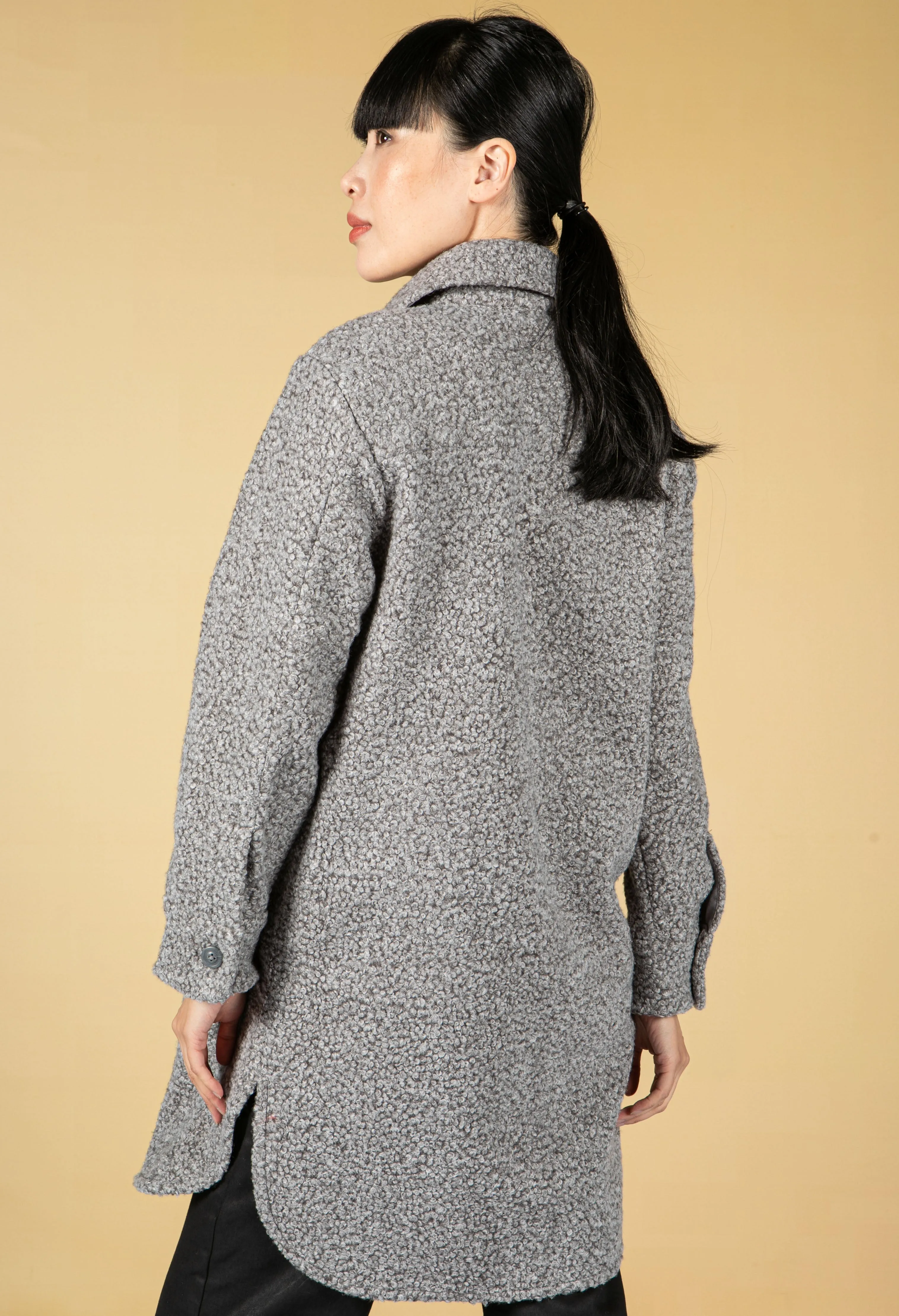 Halore Teddy Coat in Easy Grey