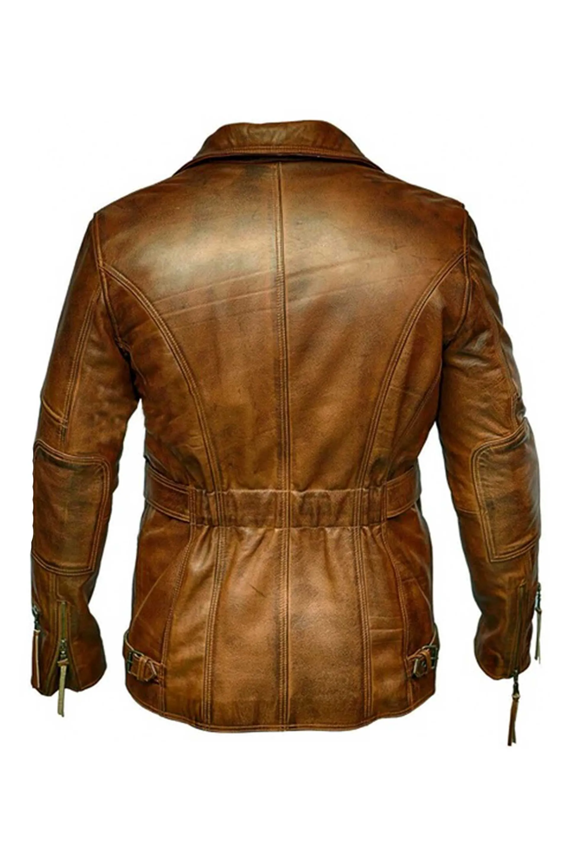 Hawkeye | Men's  Brown Double Breasted Vintage Coat S012