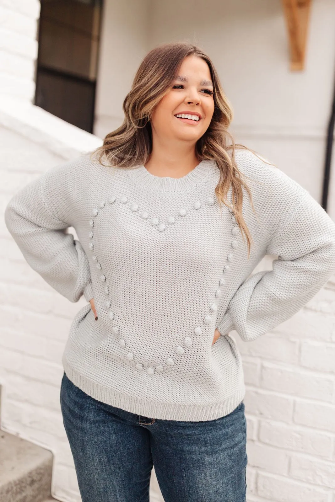 Heart Warmer Sweater in Gray