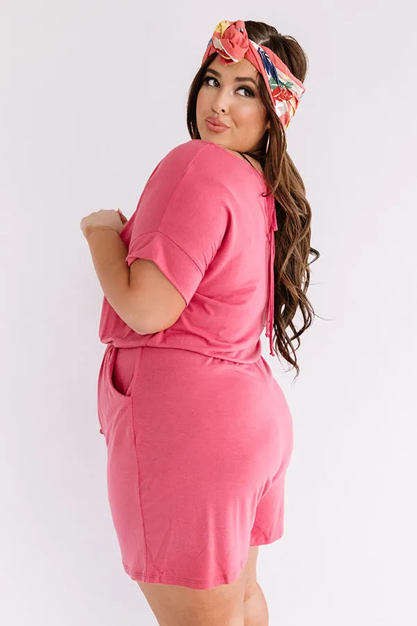 Hit Refresh Romper In Rose Curves