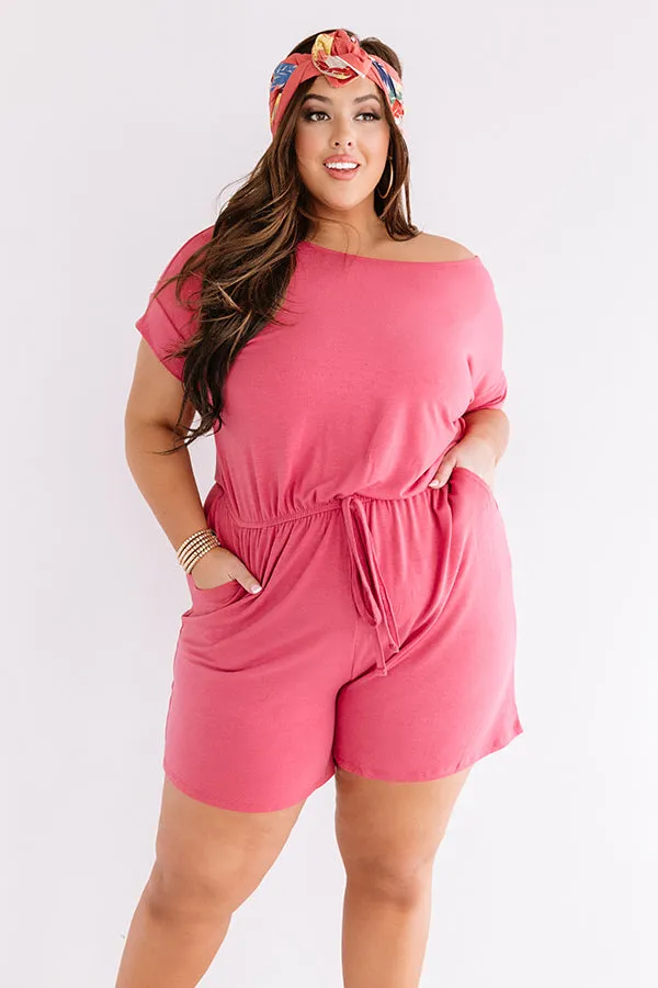 Hit Refresh Romper In Rose Curves