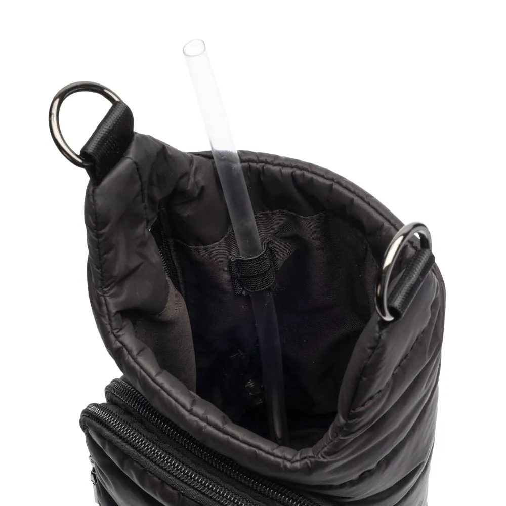 HydroBag® HANDLE™- Black Matte with Gray, Black, White Striped Strap