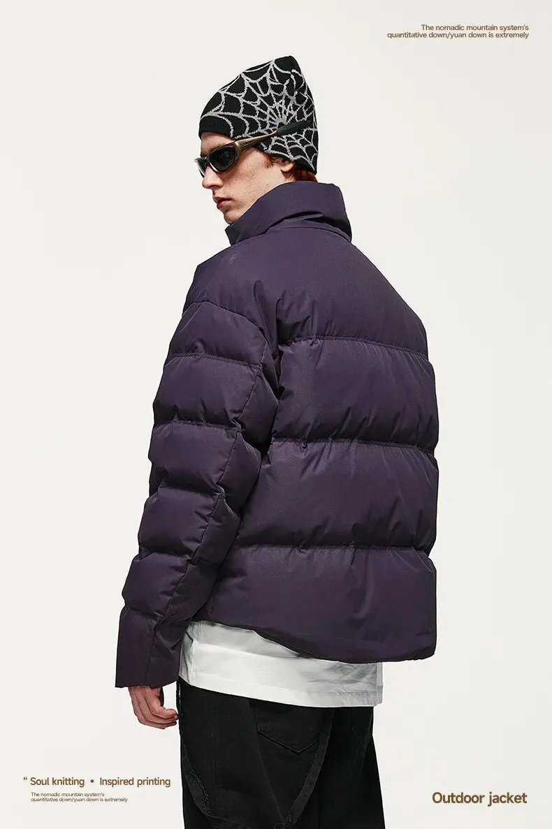 INFL Windproof Cropped Duck Down Puffer Jacket [Unisex]