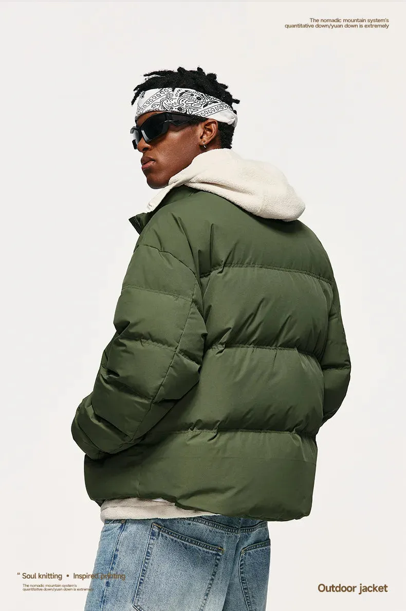 INFL Windproof Cropped Duck Down Puffer Jacket [Unisex]