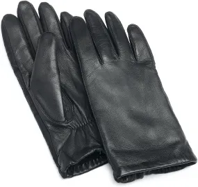 Isotoner Women's Stretch Leather Glove with Fleece Lining