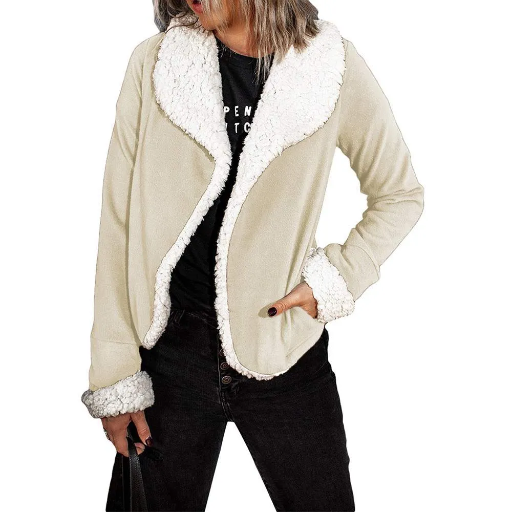 Jacket Women Autumn Faux Suede Pull