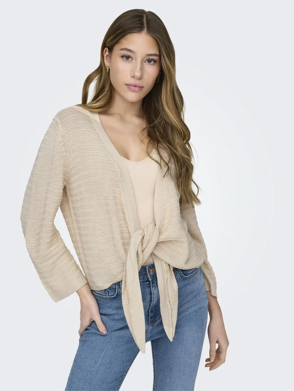 Jdysun Bea 3/4 Struc Rev. Tie Cardi - Beige