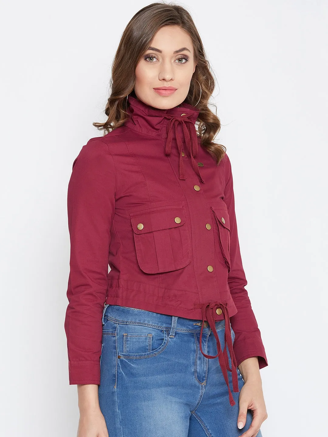 JUMP USA Women Red Casual Tailored Jacket