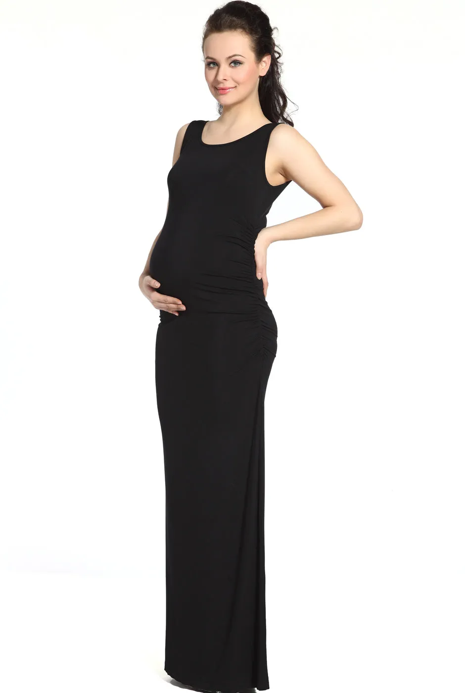 Kimi   Kai Maternity "Charlotte" Tank Column Maxi Dress