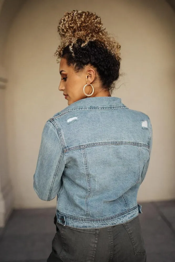 Kirra Cropped Denim Jacket