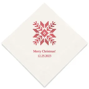 KNIT SWEATER SNOWFLAKE PRINTED NAPKINS (50/pkg)