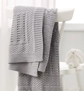 Knitted blanket - Grey