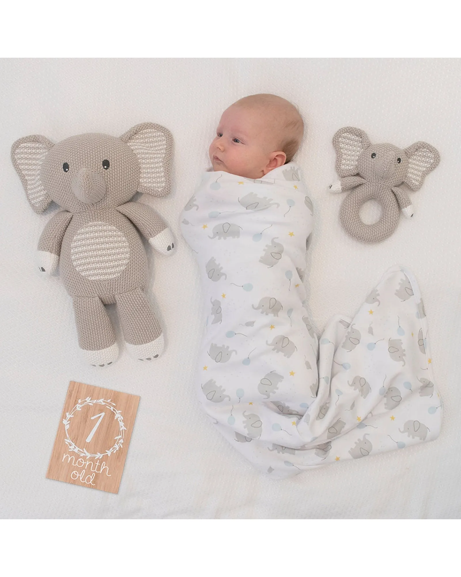 Knitted Toy Mason the Elephant