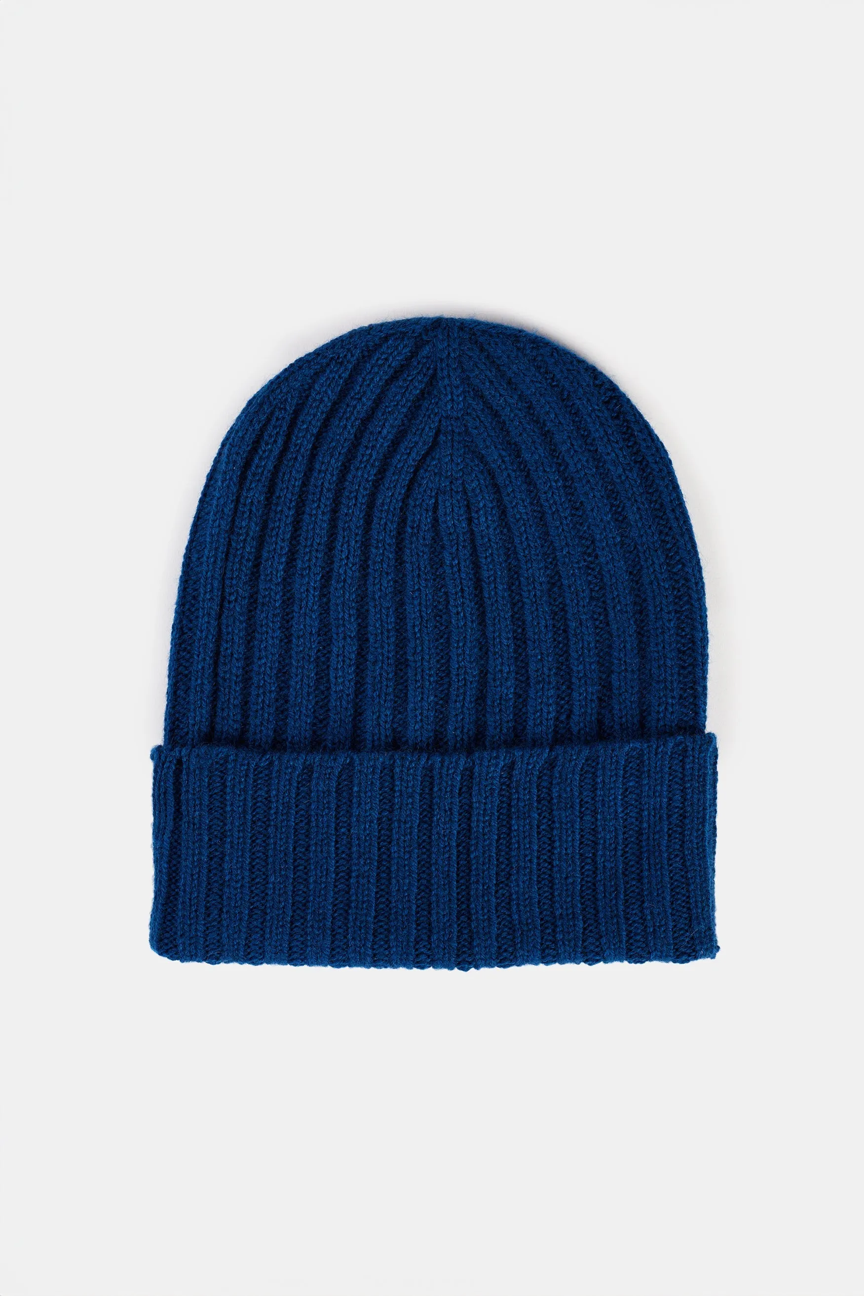 Lambswool Beanie Hat - Bright Blue