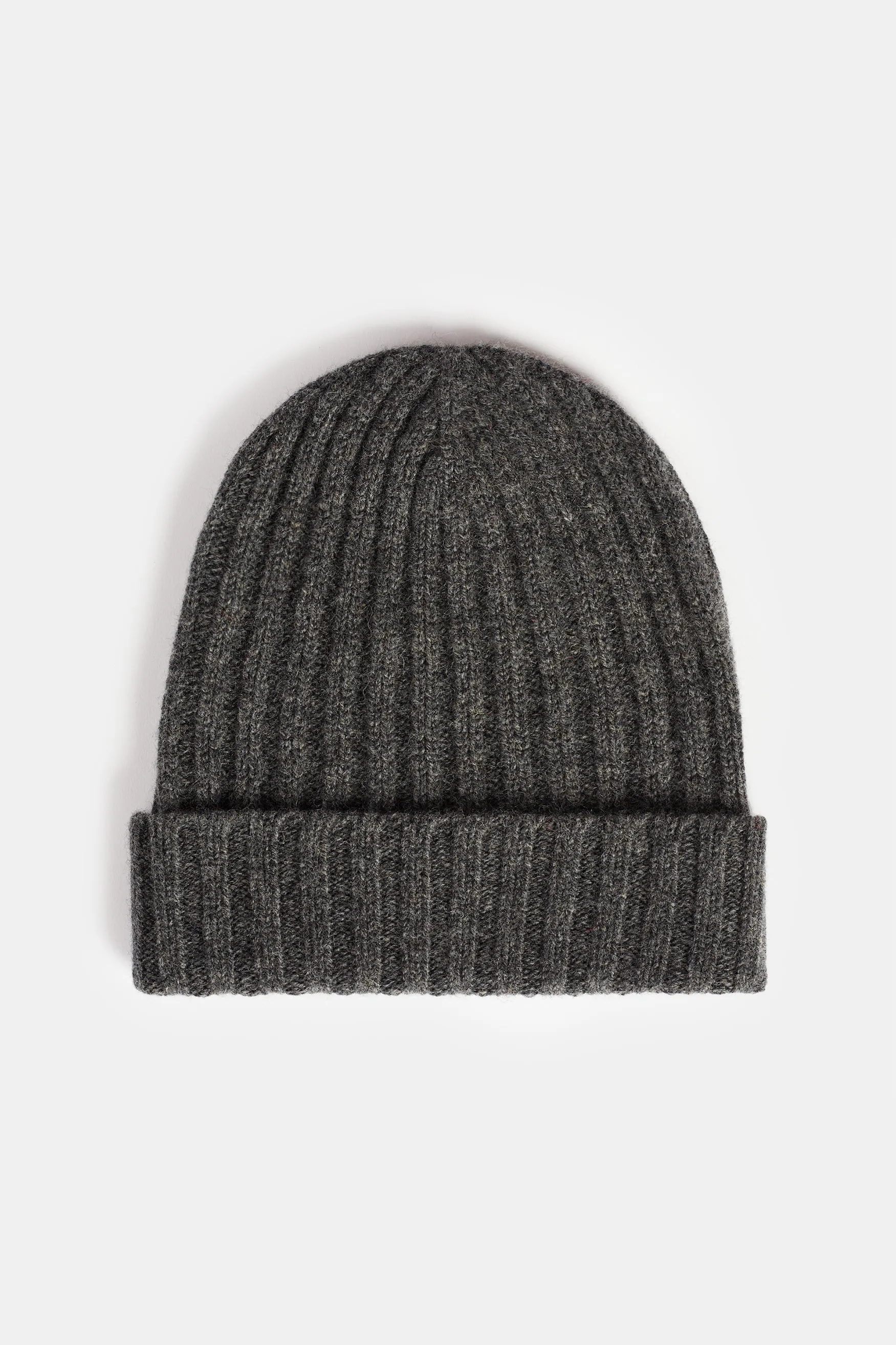 Lambswool Beanie Hat - Charcoal