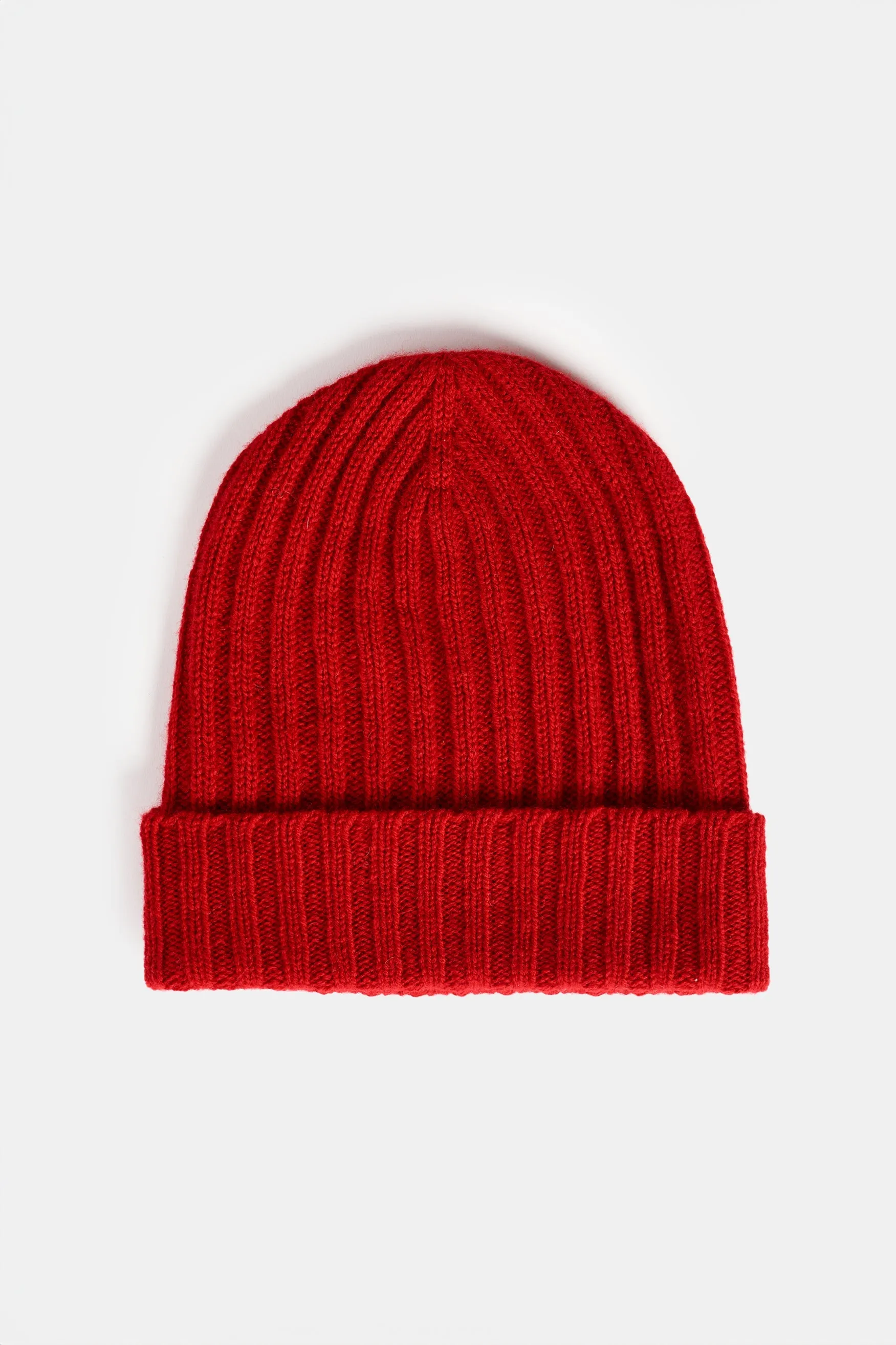 Lambswool Beanie Hat - Red