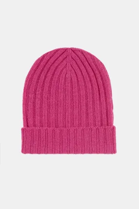 Lambswool Beanie Hat - Rose Pink