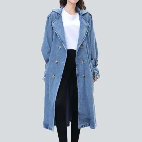 Light blue women's denim coat