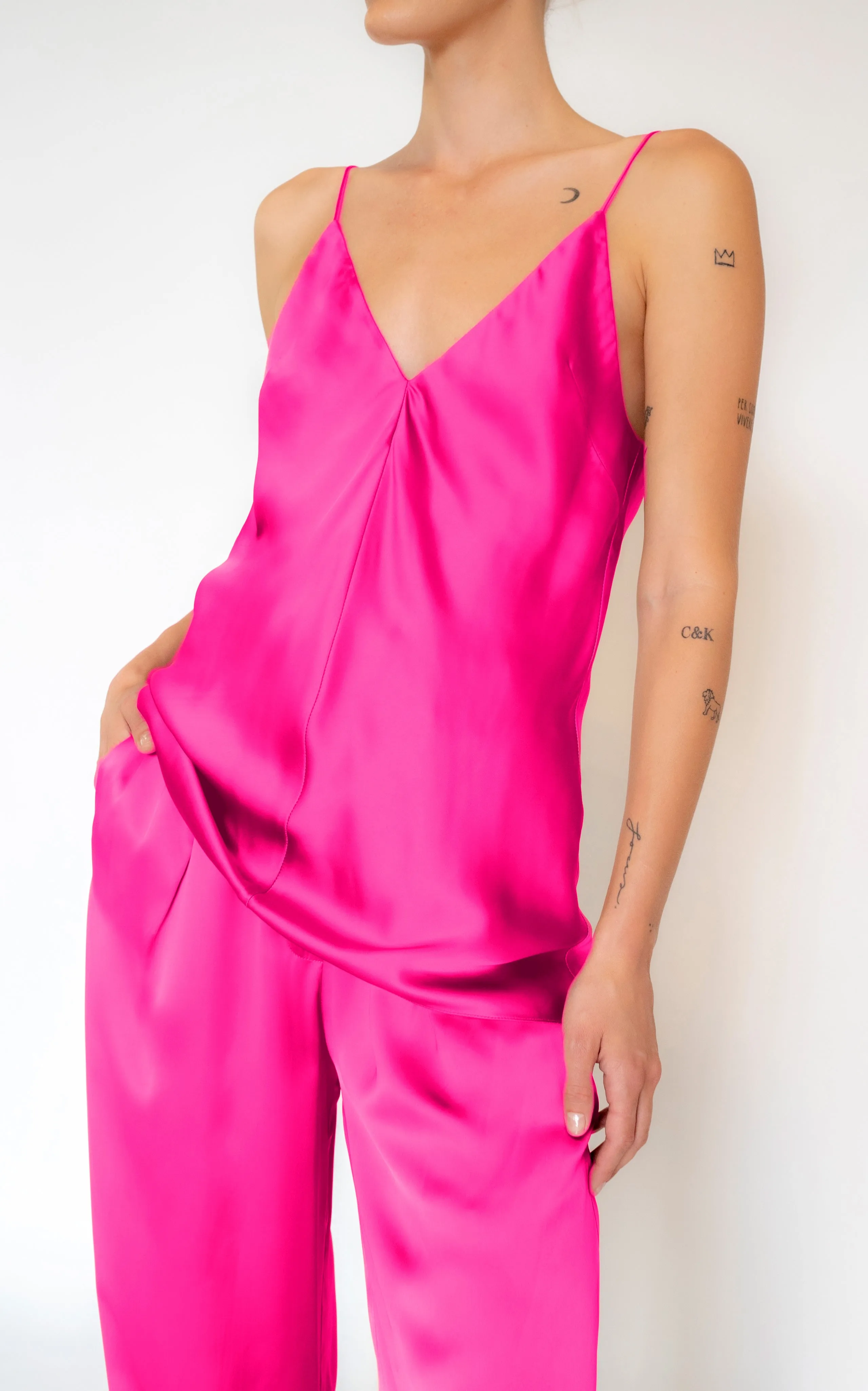 Liquid Bias Camisole | Fuchsia